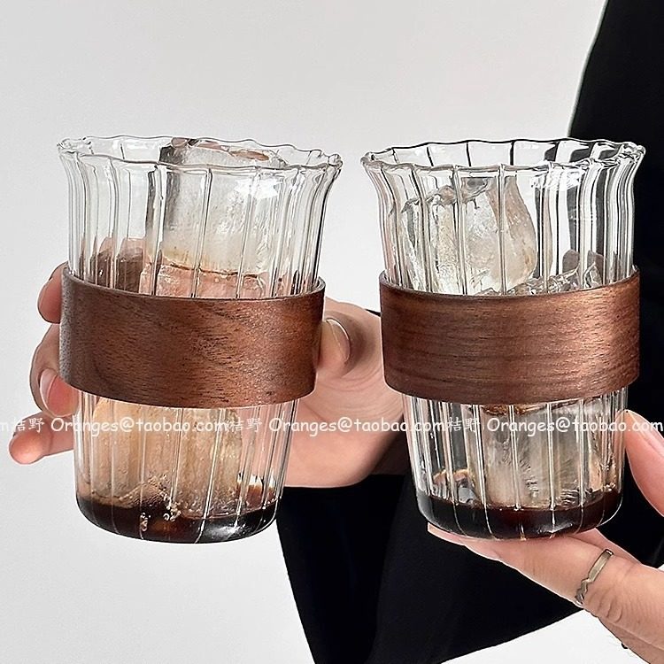 小众复古ins冰美式拿铁杯挂耳咖啡杯防烫耐高温喝水杯茶杯饮品杯