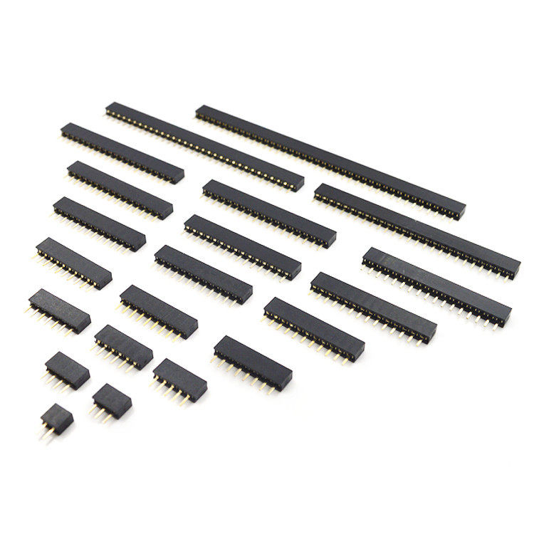 供应单排母2.0MM单排母座铜端2.54排母1*2P/3/4/5/6/7/8/9/10-40P