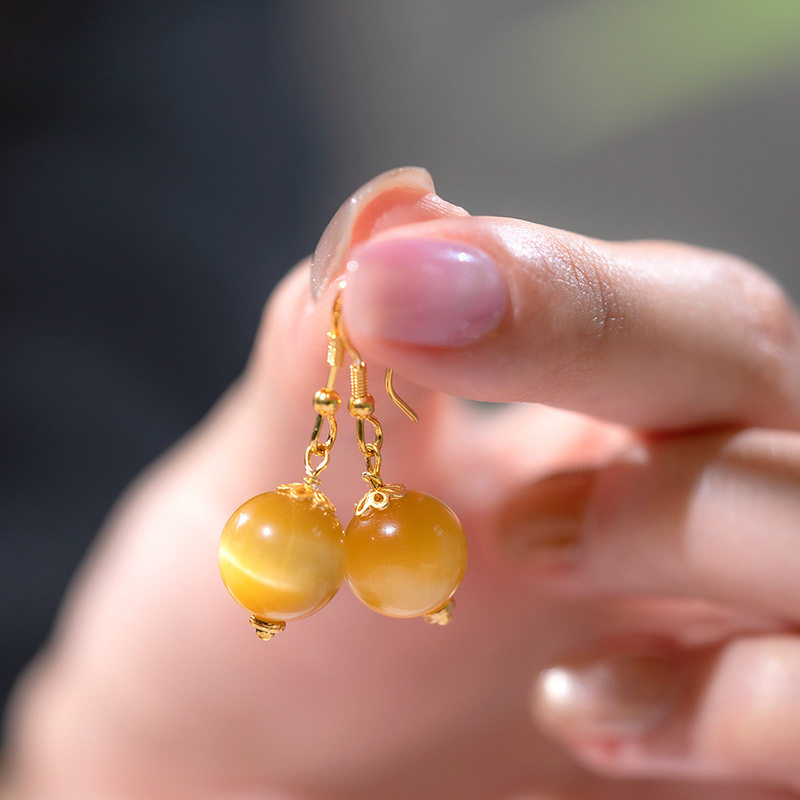 Nature's Art — Raw Tiger's Eye Earrings