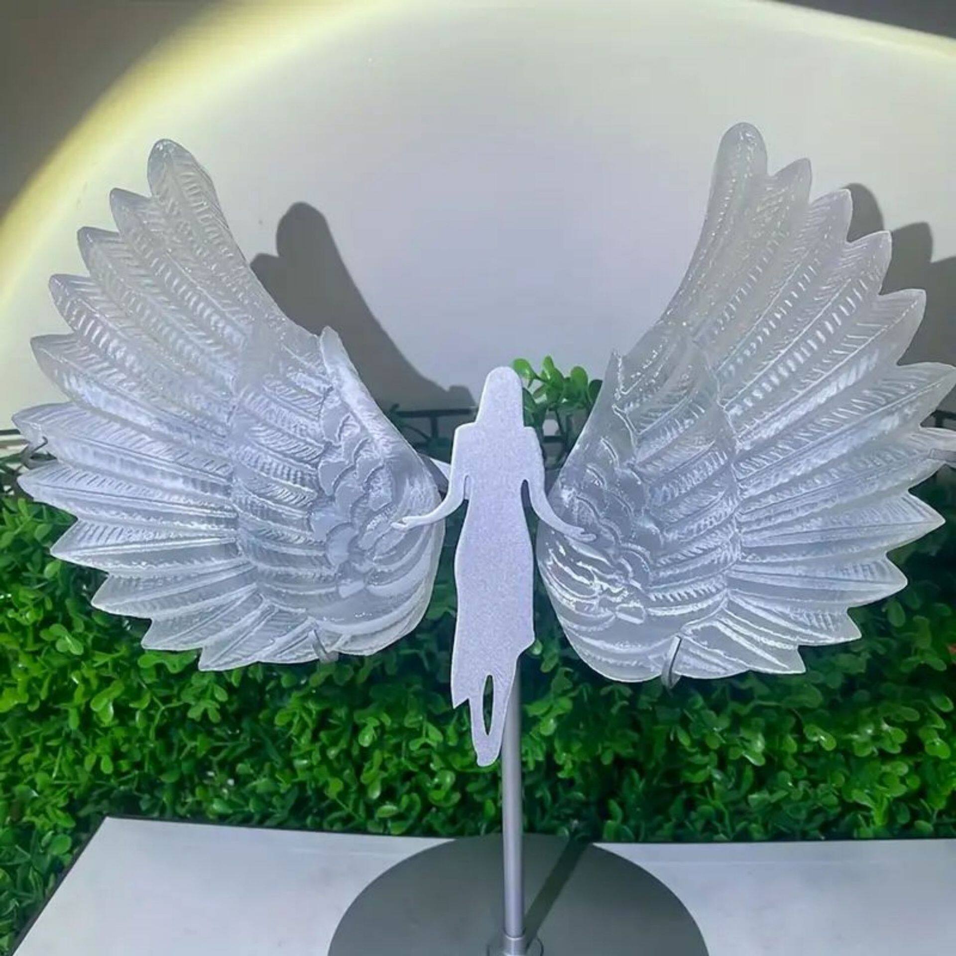 Angel Wings — Natural Selenite Wing Carving