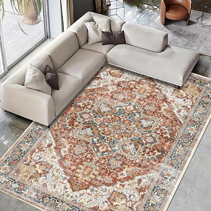 仿羊绒TPR水洗底地毯shein可折叠防滑客厅地毯walmart temu 地垫