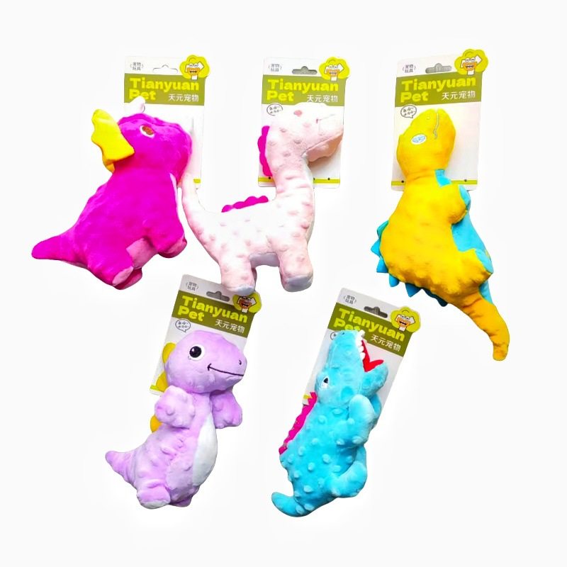 新款狗狗发声毛绒玩具恐龙系列磨牙耐咬发泄厂家批发宠物玩具