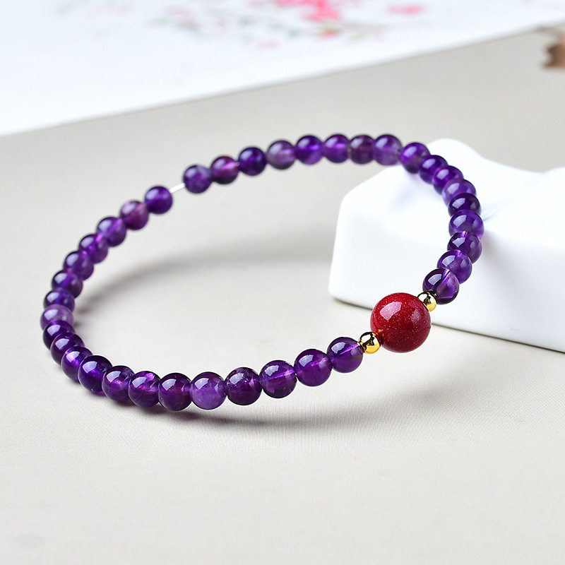 Lavender Whisper — Amethyst & Rose Quartz Crystal Bracelet