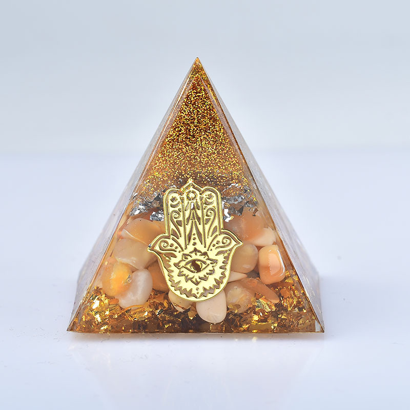 Natural Blue Green Purple Fluorite Crystal Pyramid Energy Ornament - Healing Purification Wealth Feng Shui Decor