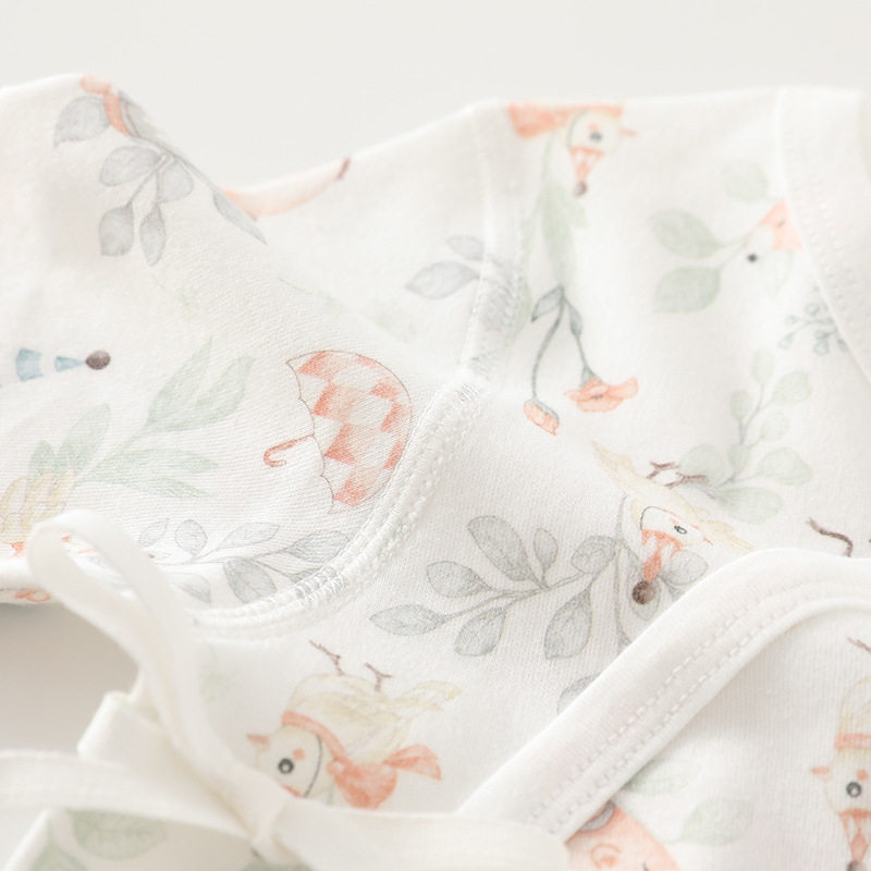 新生儿蝴蝶衣纯棉春秋四季无骨A类新生婴儿和尚服连体衣安阳童装