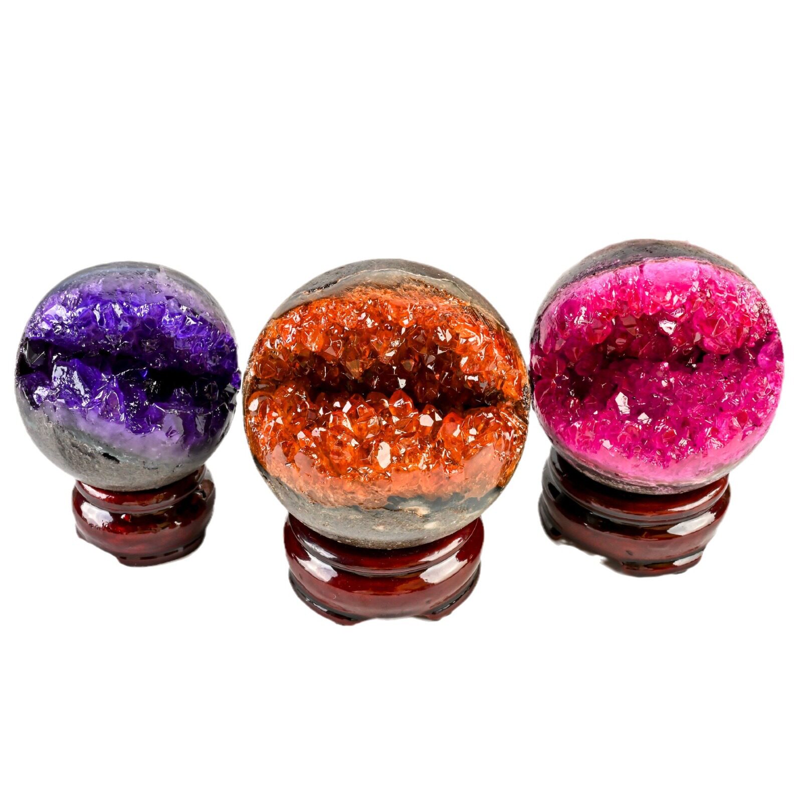 Radiant Treasure Bowl — Multi-Color Crystal Cluster