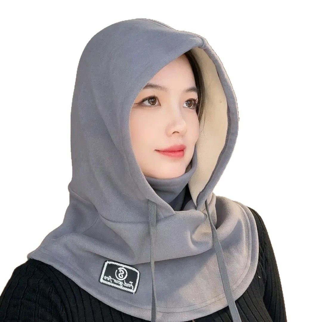 秋冬季保暖帽子男女款户外防风防寒抓绒帽套头帽骑行骑车加厚加绒