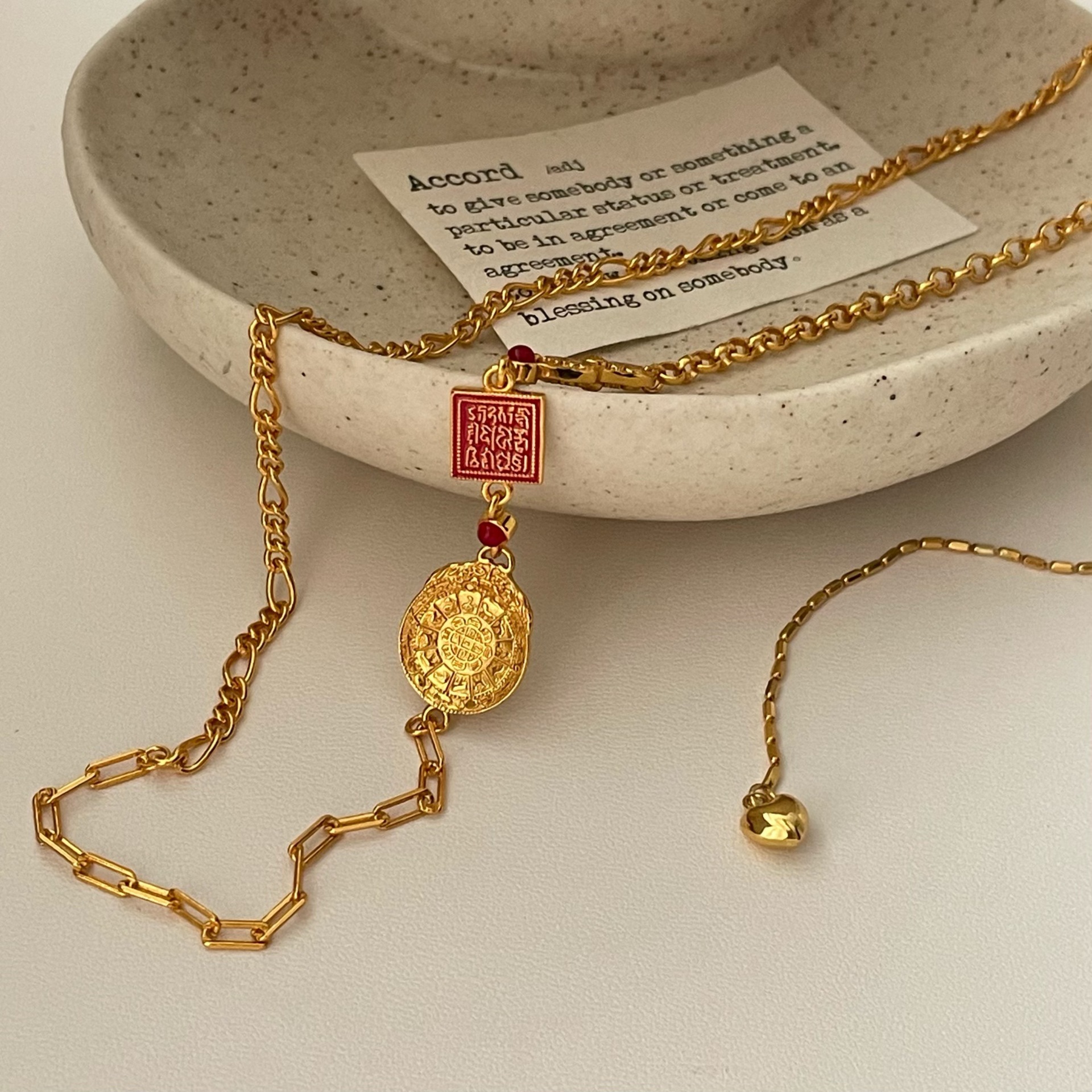 Pure Silver Bagua Scripture Necklace | Protection Against Evil, Fashionably Versatile