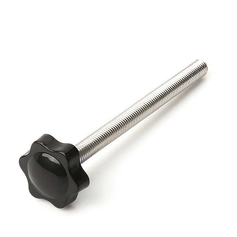 厂家批发带压片胶头六角梅花手拧螺丝多规格M2-M10可调节螺栓把手
