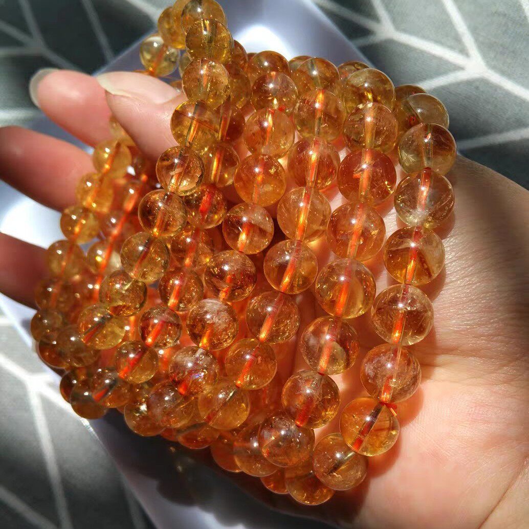 Single-Strand Citrine Tower Crystal Bracelet