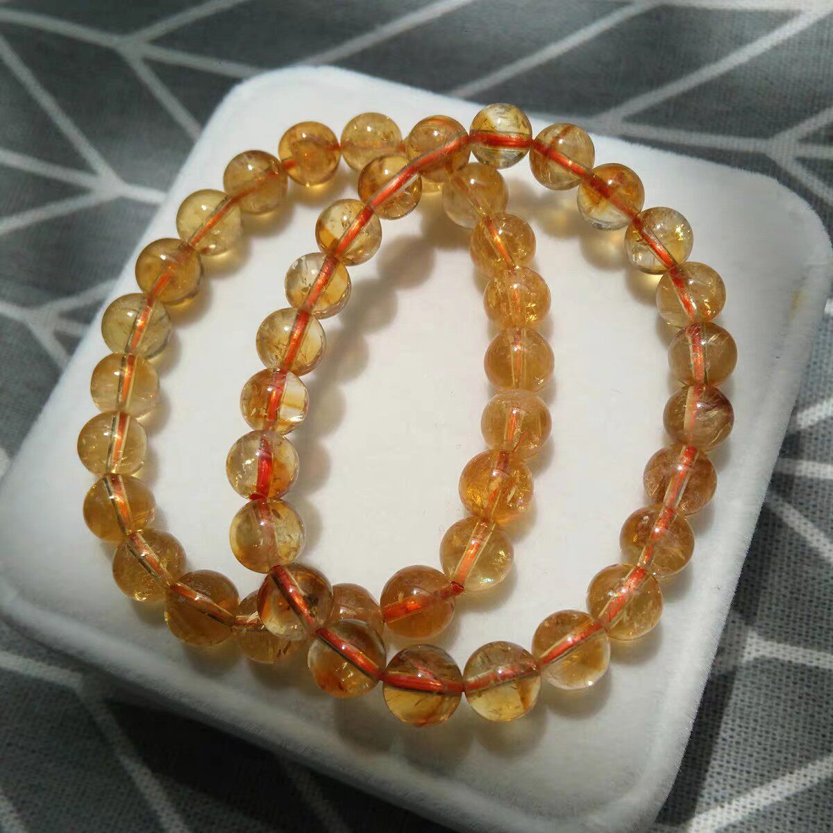 Single-Strand Citrine Tower Crystal Bracelet