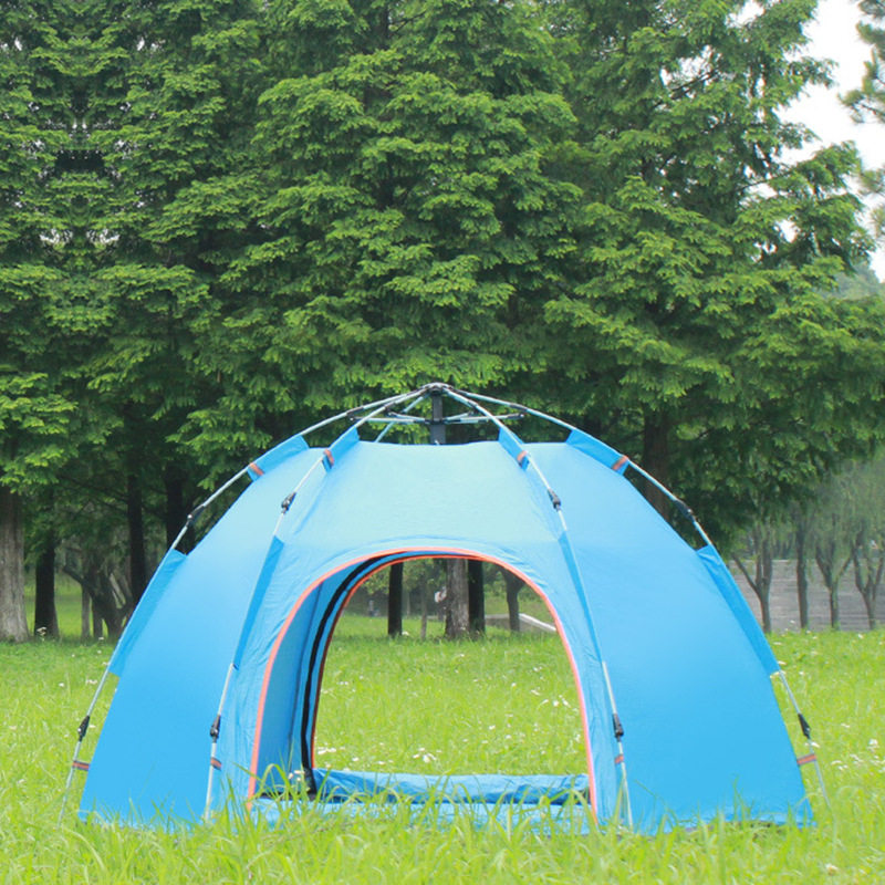帐篷 户外免搭建速开野营露营帐篷3-5人防雨防晒旅游休闲营地帐篷