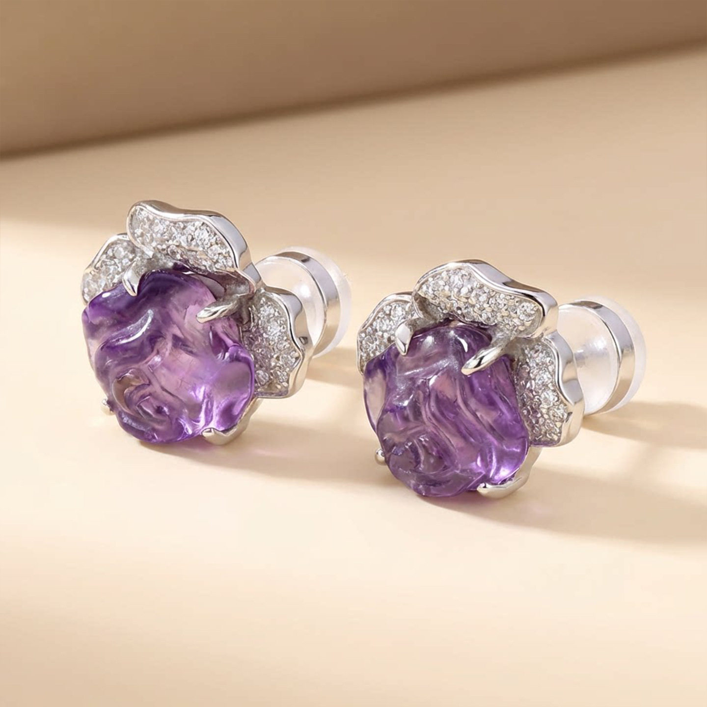 Luxury Modern Chinese Crystal Stud Earrings