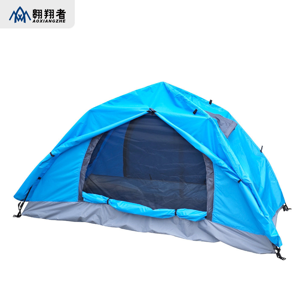 户外帐篷双层防暴雨单人露营骑行自动速开超轻便携专业野外野营