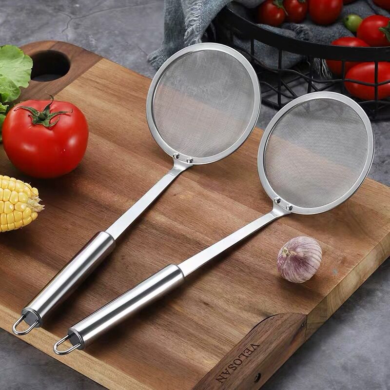 304厨房油脂滤油勺 不锈钢果汁过滤网漏80目豆浆油格家用油捞滤勺