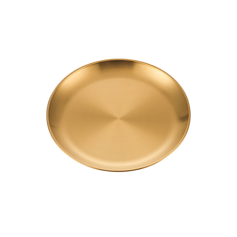 批发304不锈钢烤肉盘水果托盘西餐水果甜品小吃盘吐骨碟商用