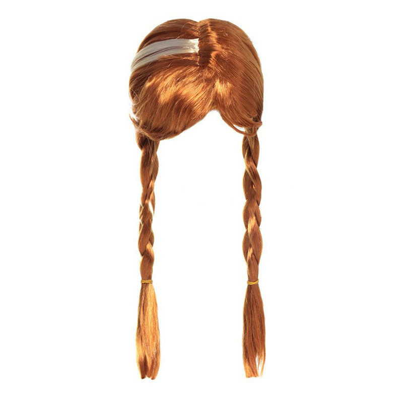 cosplay爱莎公主假发 现货动漫造型冰雪奇缘艾莎安娜公主假发批发