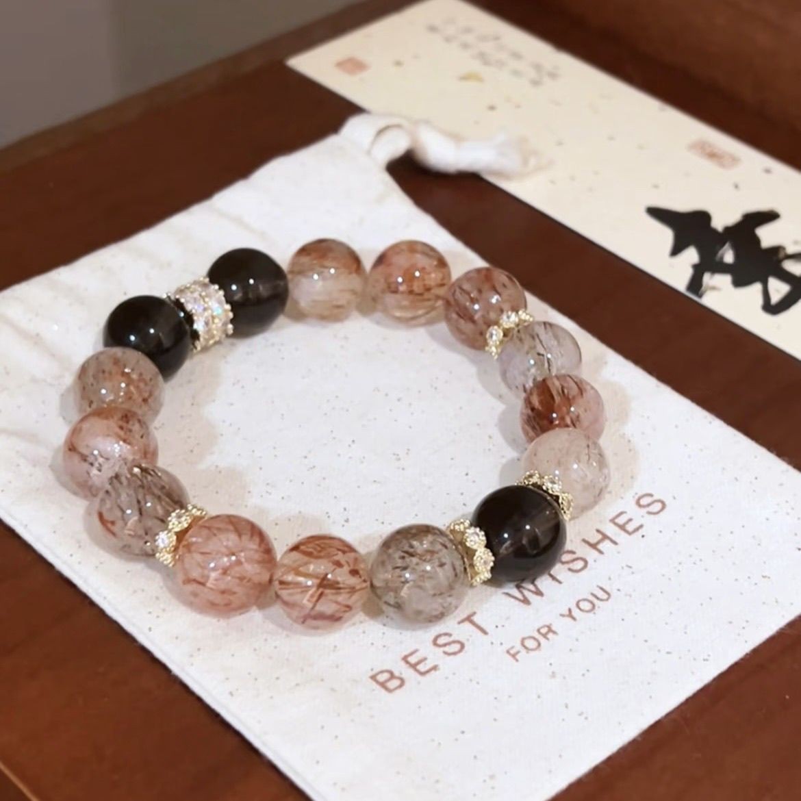 Natural Crystal Smoky Quartz Bracelet | Unisex Wellness Jewelry for Wealth Attraction and Evil Repellence with Energy Boosting