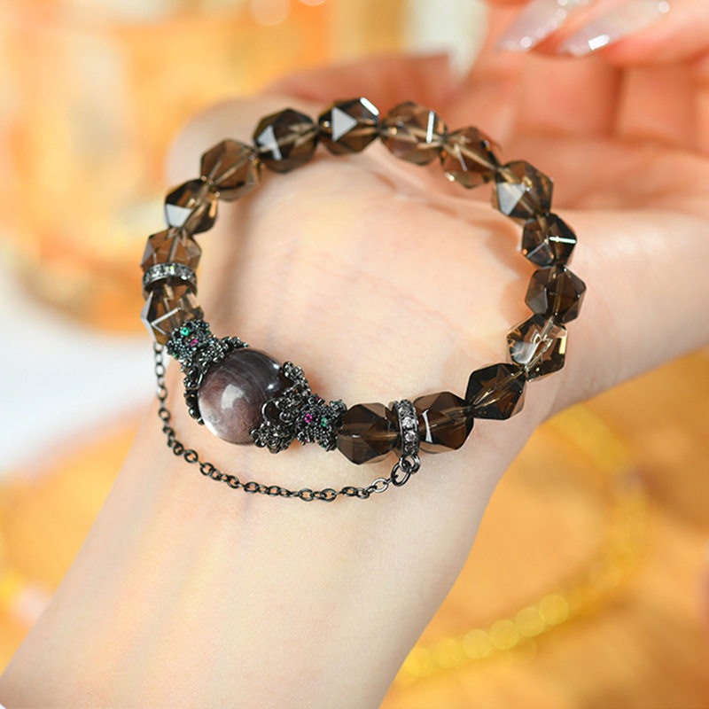 Faceted Smoky Quartz Bracelet