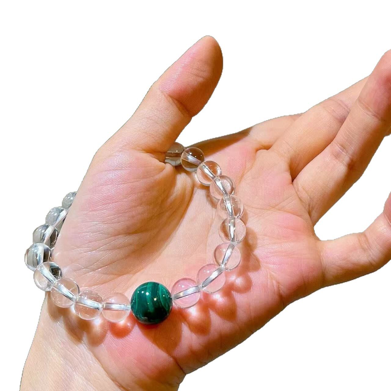Glass-Grade Designer Handcrafted Malachite Bracelet