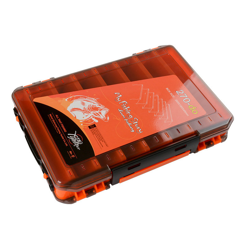 路亚盒假饵盒子双层双面多功能便携钓鱼米诺铅笔假饵防水收纳盒