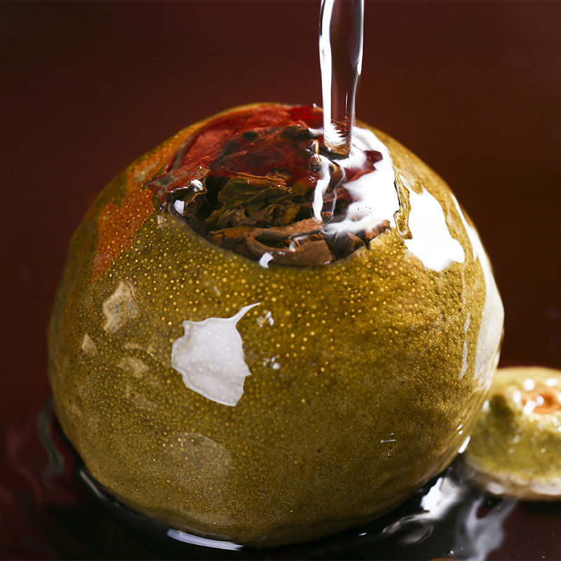 新会小青柑茶叶礼盒装高档送人八年宫廷普洱熟茶陈皮柑橘罐装250g