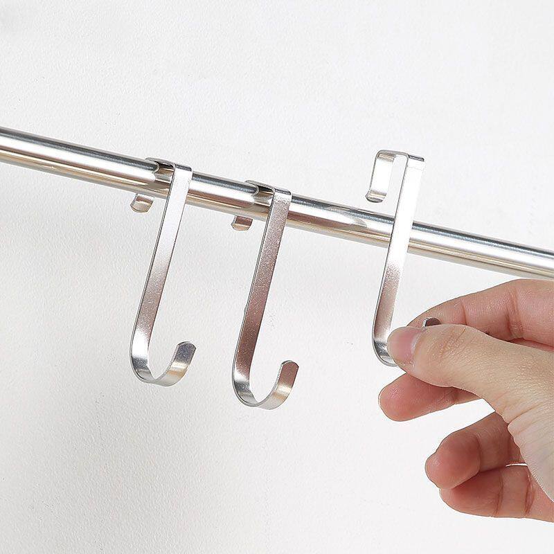 s型挂钩可拆卸家用厨房阳台床边柜门后卡勾货架配件置物架卡方管