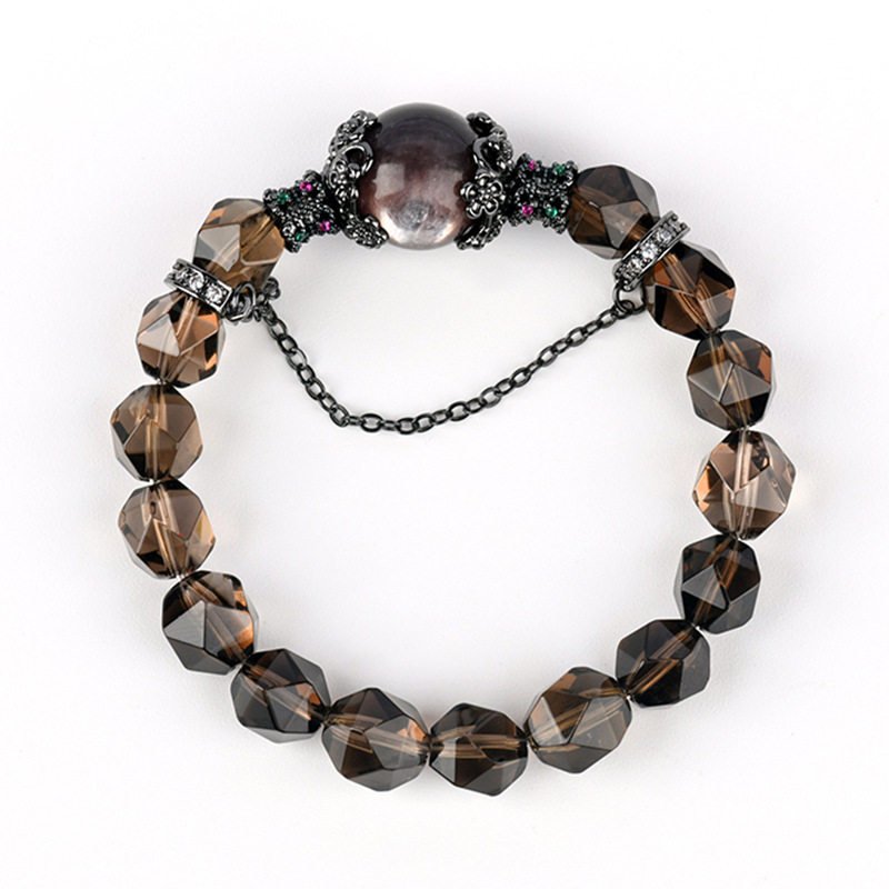 Faceted Smoky Quartz Bracelet