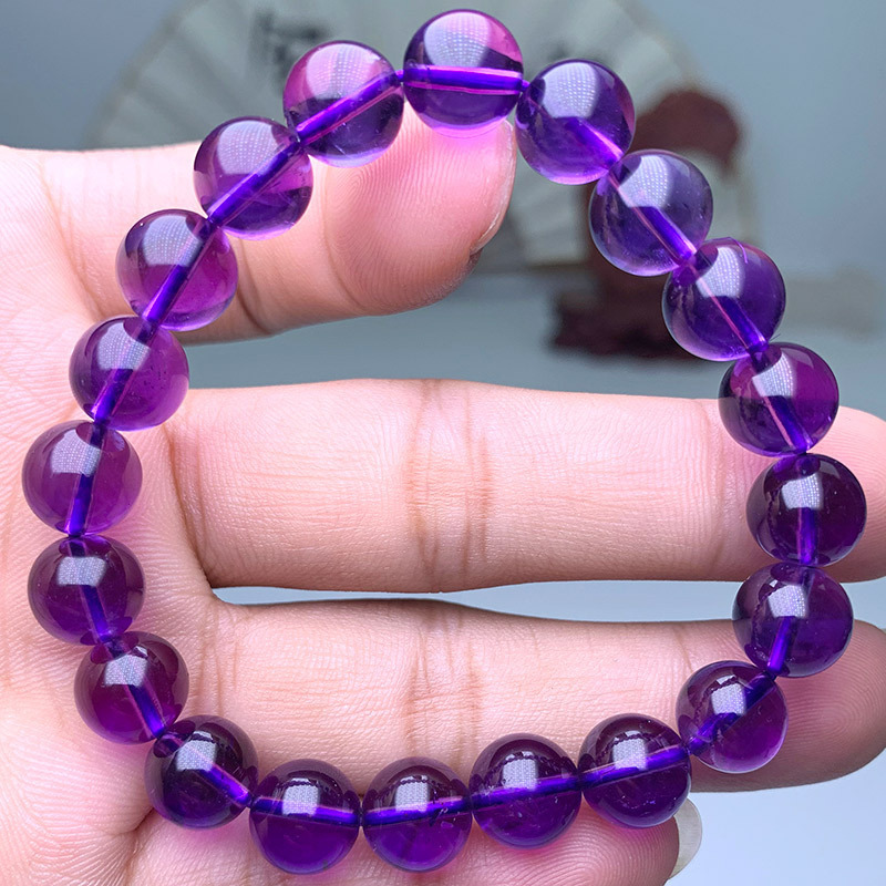 Natural Amethyst Bracelet Energy Stone Bracelet, Wealth Attracting, Luck Enhancing, Evil Repelling, Sleep Aid Crystal Jewelry