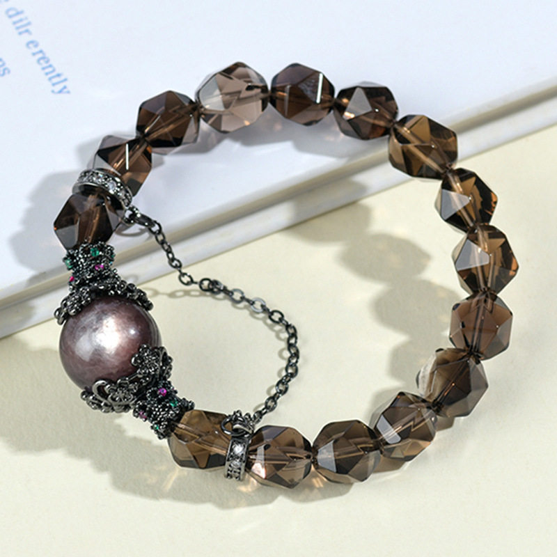Faceted Smoky Quartz Bracelet