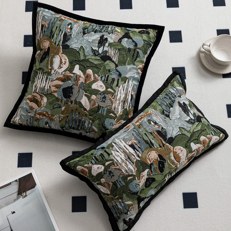 跨境家居现代简约提花抱枕酒店样板间装饰靠垫套客厅沙发抱枕套