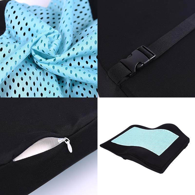 腰靠夏季凝胶腰枕记忆棉靠垫办公室居家靠枕可拆洗汽车护腰垫