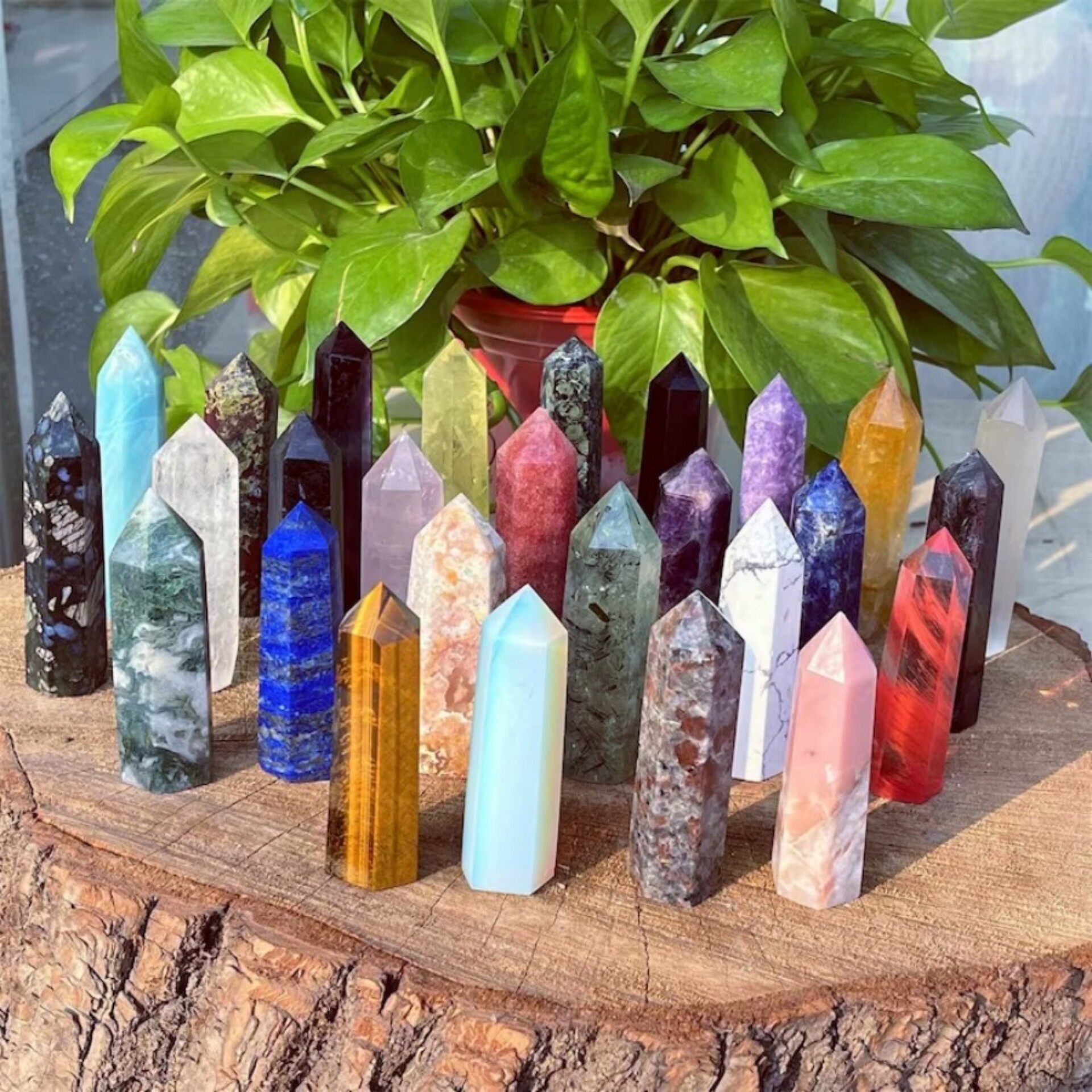 Prismatic Tower — Natural Crystal Hexagonal Point