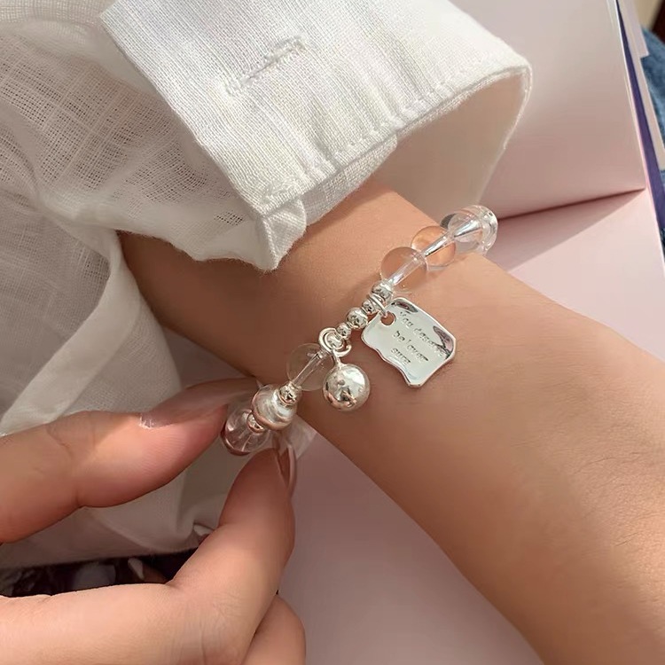 Natural White Cat's Eye Quartz Beaded Bracelet | Wealth Attraction and Luck, Fashionably Versatile, Energy Crystal Jewelry