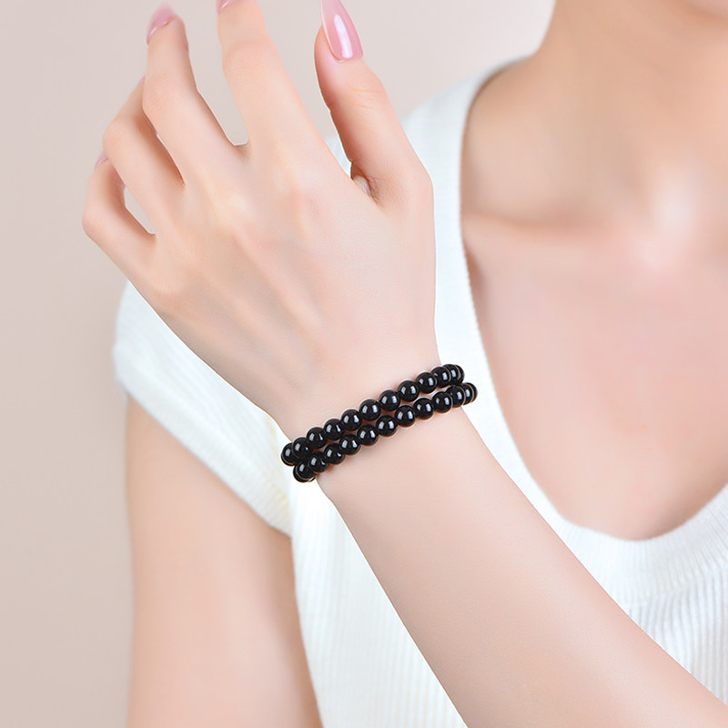 Multi-Wrap Obsidian Bracelet