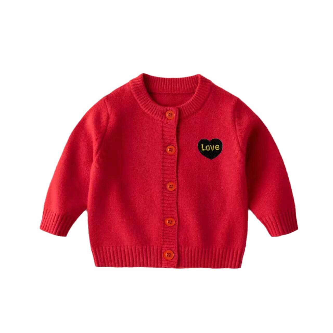 直播供货 2025新款童装毛衣 春季婴童圆领纯色外套女童棉针织开衫