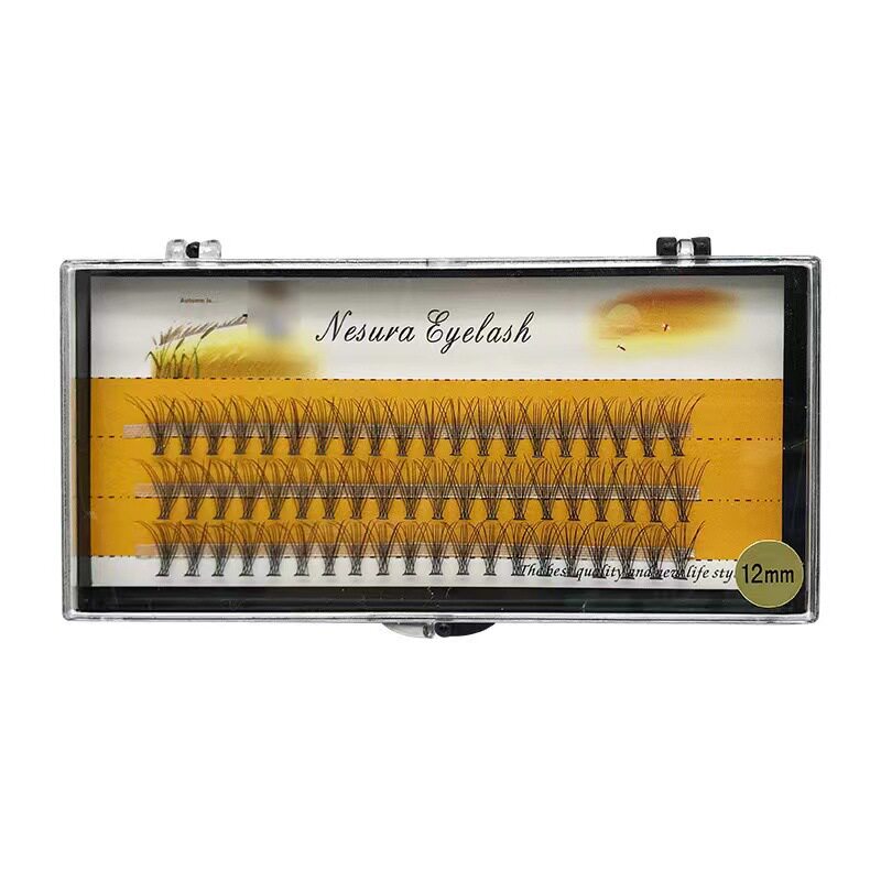 10P-40P稻草人手插朵毛假睫毛单簇热熔嫁接种植睫毛跨境热销柔软