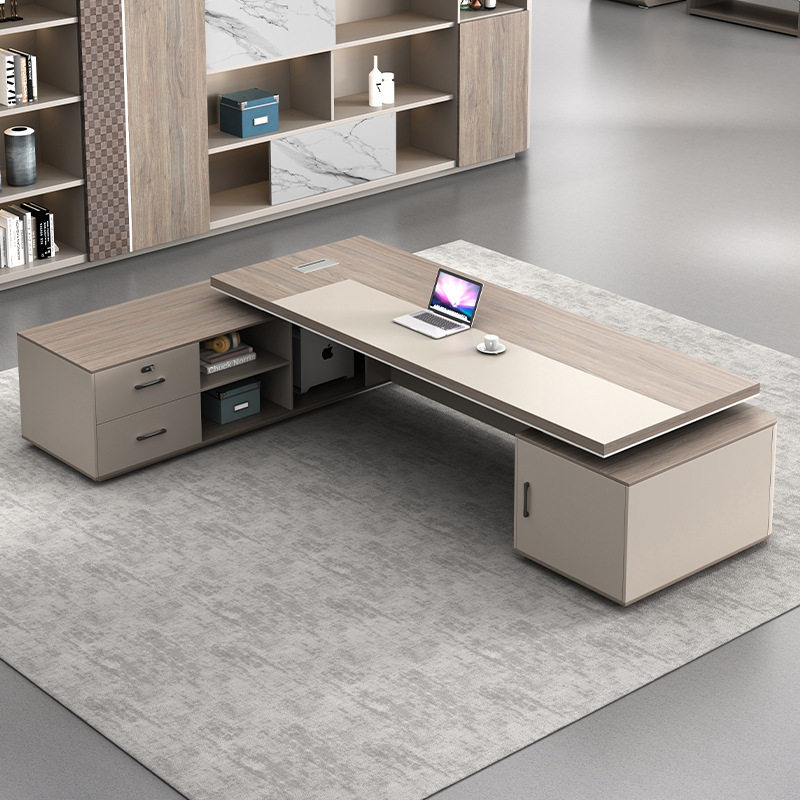 办公桌老板桌简约现代新中式总裁单人大班台经理桌主管桌椅组合