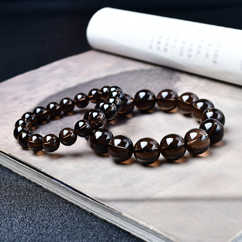 Ice-Grade Glass-Grade Smoky Quartz Bracelet