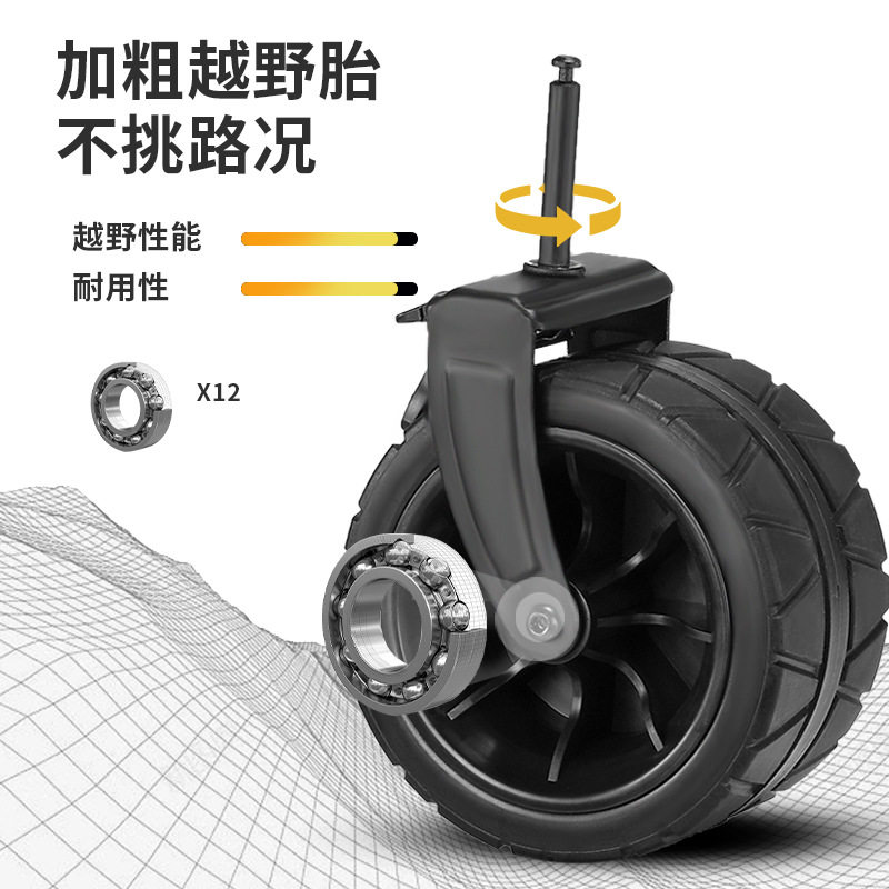 包邮金属加粗户外露营车营地车野营手推野餐拉车摆摊便携式小推车