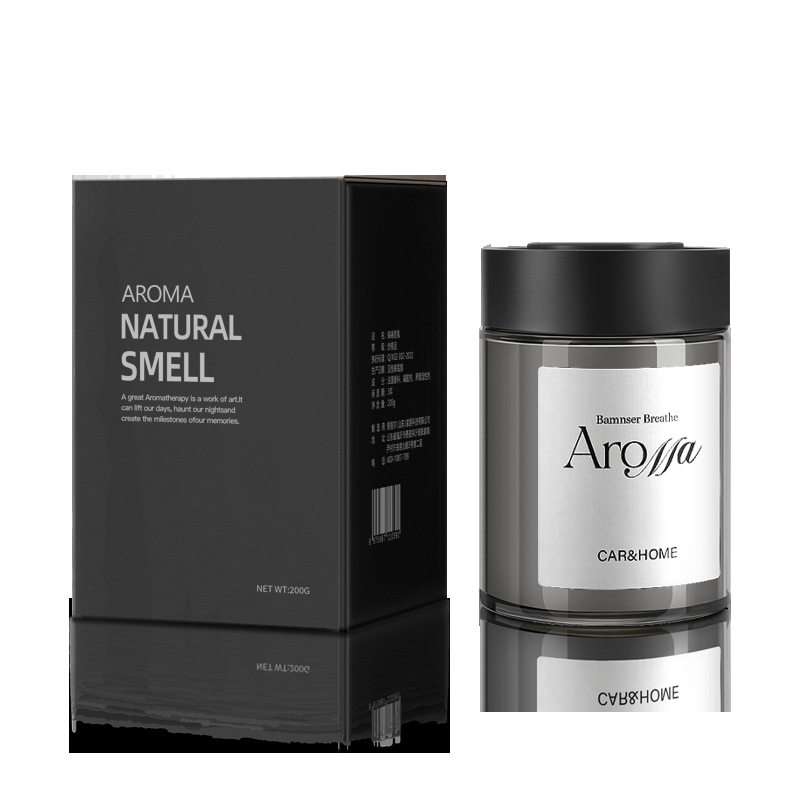 车载香薰高级感持久扩香除异味汽车香水玻璃摆件固体香膏车内用品