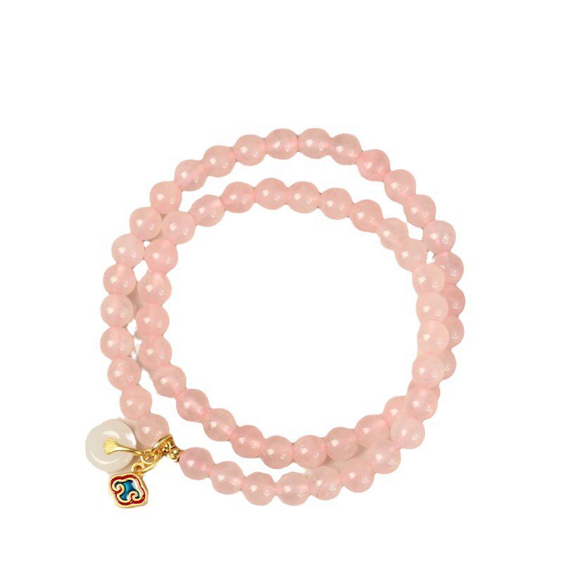 Double-Wrap Rose Quartz Bracelet