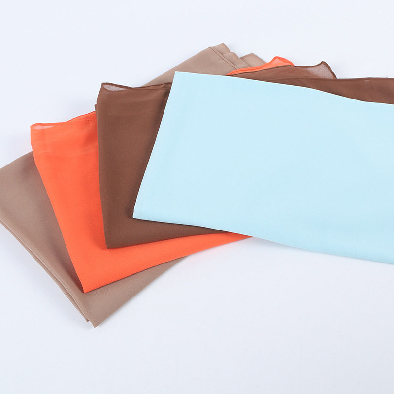 【严选】夏季民族风薄纱头巾女 雪纺珠泡泡巾132色纯色包头现货