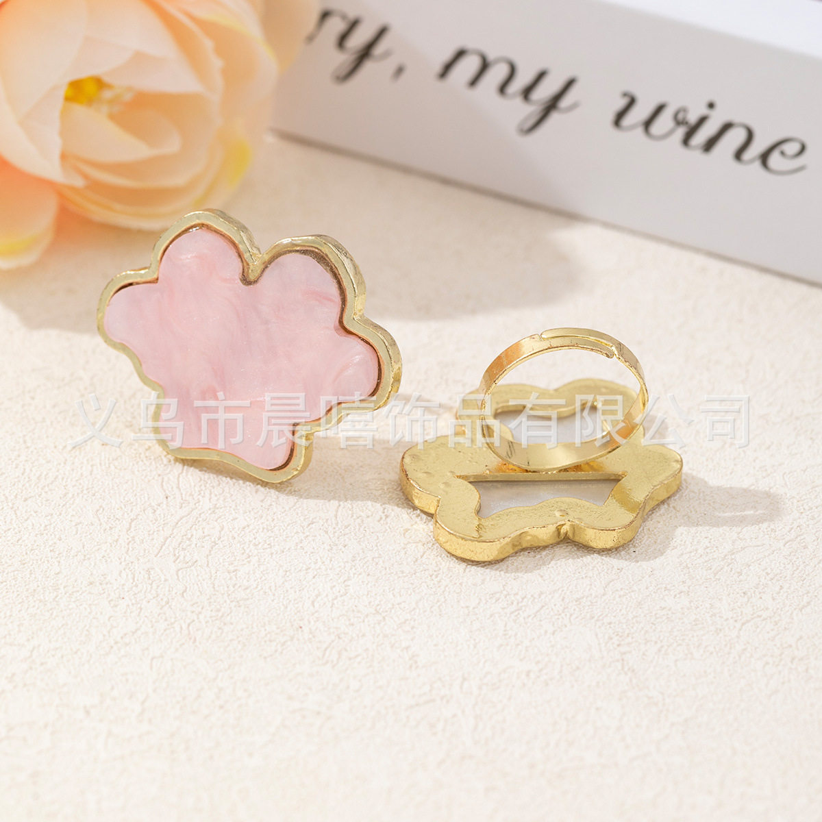 ins多边形云朵戒指调色盘树脂美甲调色盘饰品放置架玛瑙调色盘