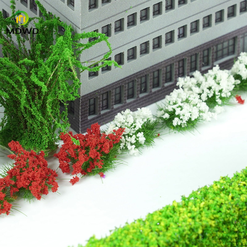 28颗花蔟植被情景地台材料 仿真草丛花瓣模型diy手工情景制作