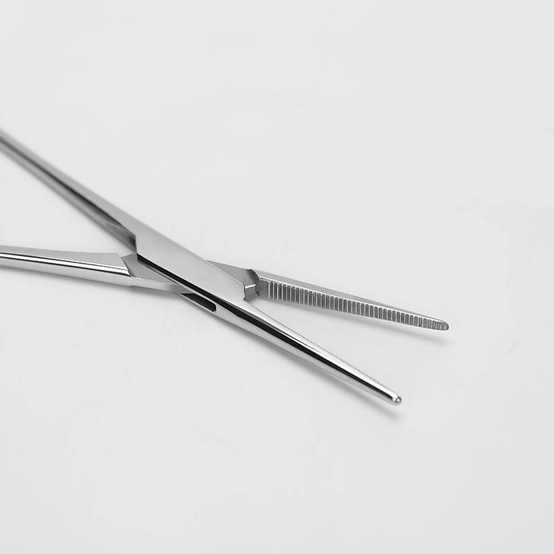 医用止血钳不锈钢高硬度直弯头蚊式小号三档卡扣手术缝合钳拔毛用