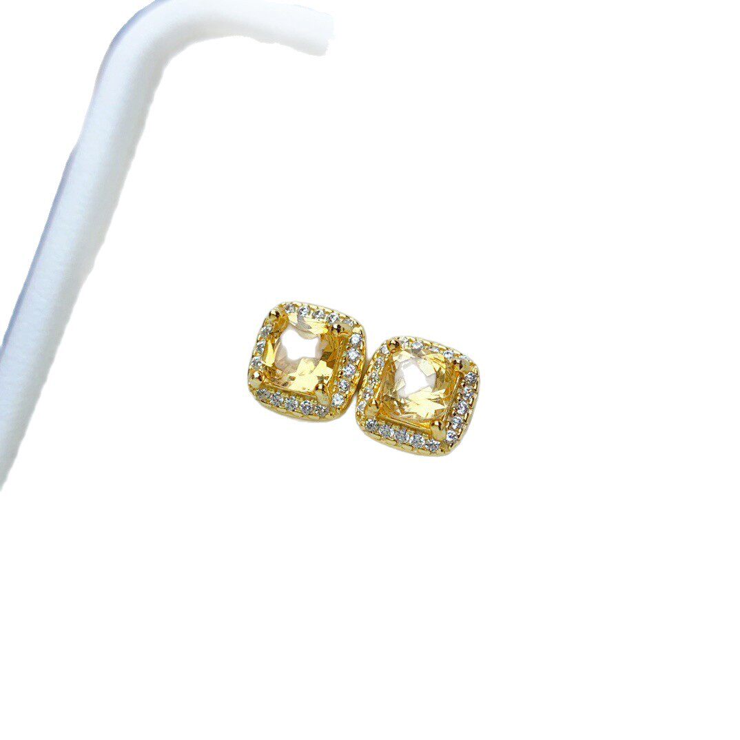 Citrine Stud Earrings