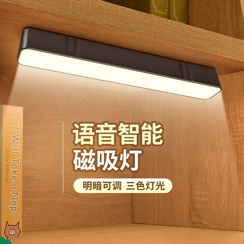 跨境LED多功能学习灯USB插电智能语音小夜灯宿舍床头懒人声控灯