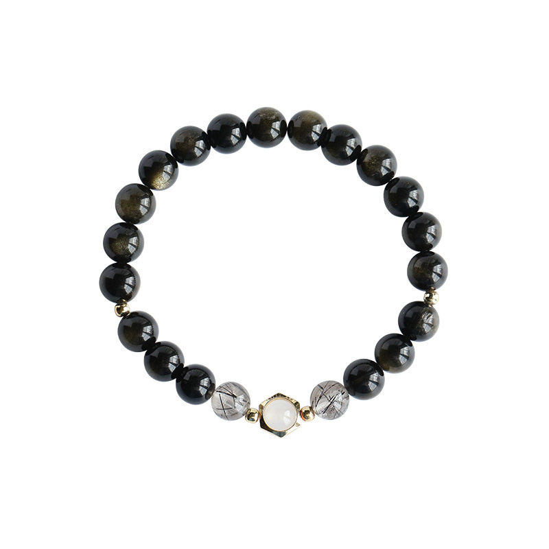 Gold Obsidian Bracelet