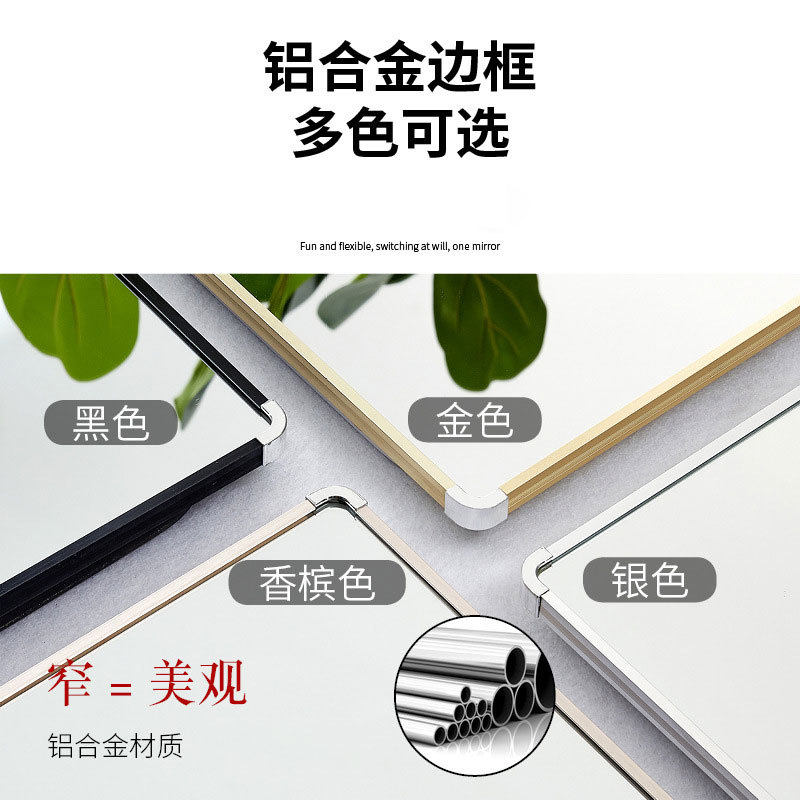 欧式全身镜落地镜子家用简约试衣镜卧室学生宿舍服装店加厚圆角镜